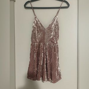 Pink Velvet Romper